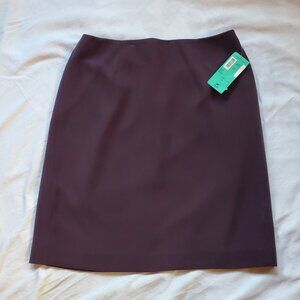 Caslon W. size 10 lined pencil skirt eggplant NWT  hidden zipper business career